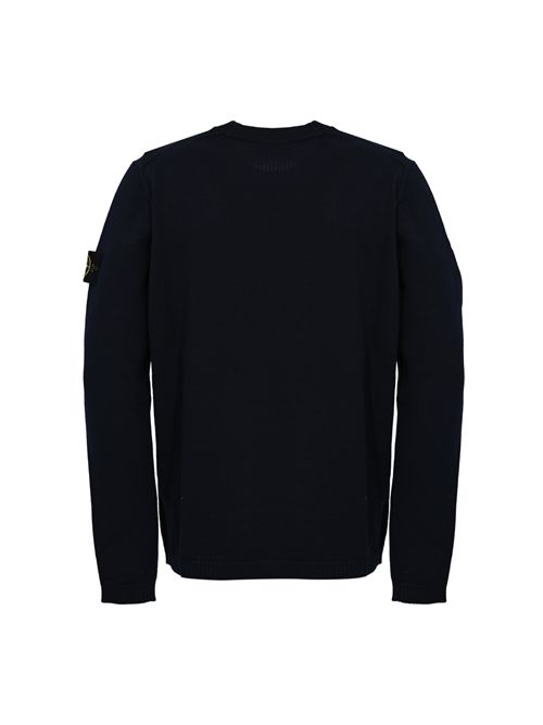 Maglione 5100023 in cotone biologico a punto micro Navy STONE ISLAND | 5100023S01B2V0020